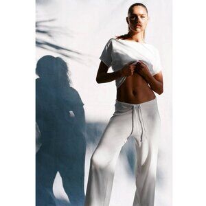 Frankie's Bikinis Mellow Knit Pants white NWT